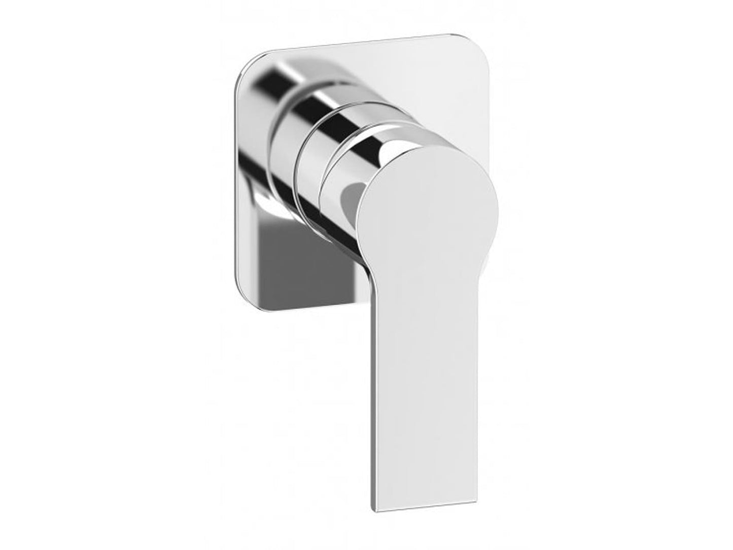 IB Rubinetti WHYNOT? Miscelatore Doccia Meccanico Incluso di Parte Esterna e Parte Interna Installazione Incasso A Parete Monoforo 1 Via Monocomando Con Piastra Stile Moderno Materiale Ottone Finitura Cromata