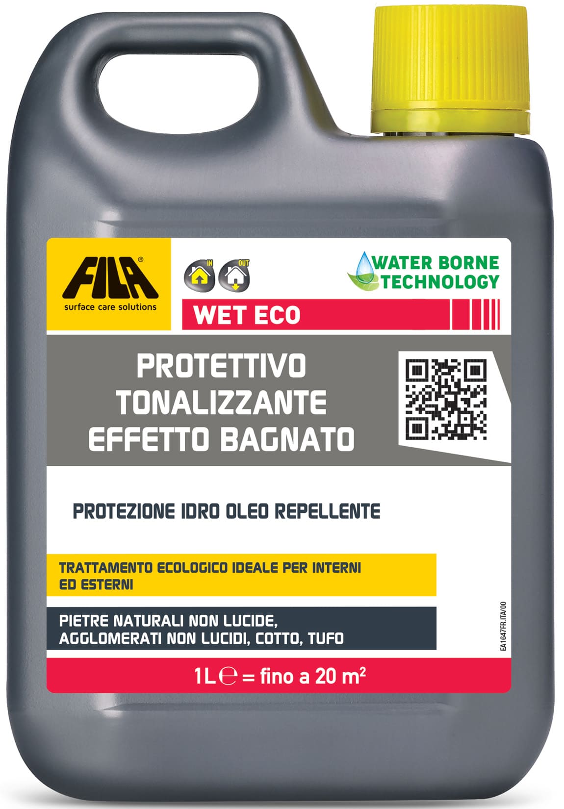 Fila Filaweteco Weteco Wet Eco Protettivo Ravvivante Tonalizzante Effetto Bagnato Base Acqua 1 Lt Protezione Idro Oleo Repellente Protegge Superfici Cotto Tufo Pietra Naturale Agglomerati Non Lucidi Interno Esterno Macchie Sporco Cucine Barbecue Auto