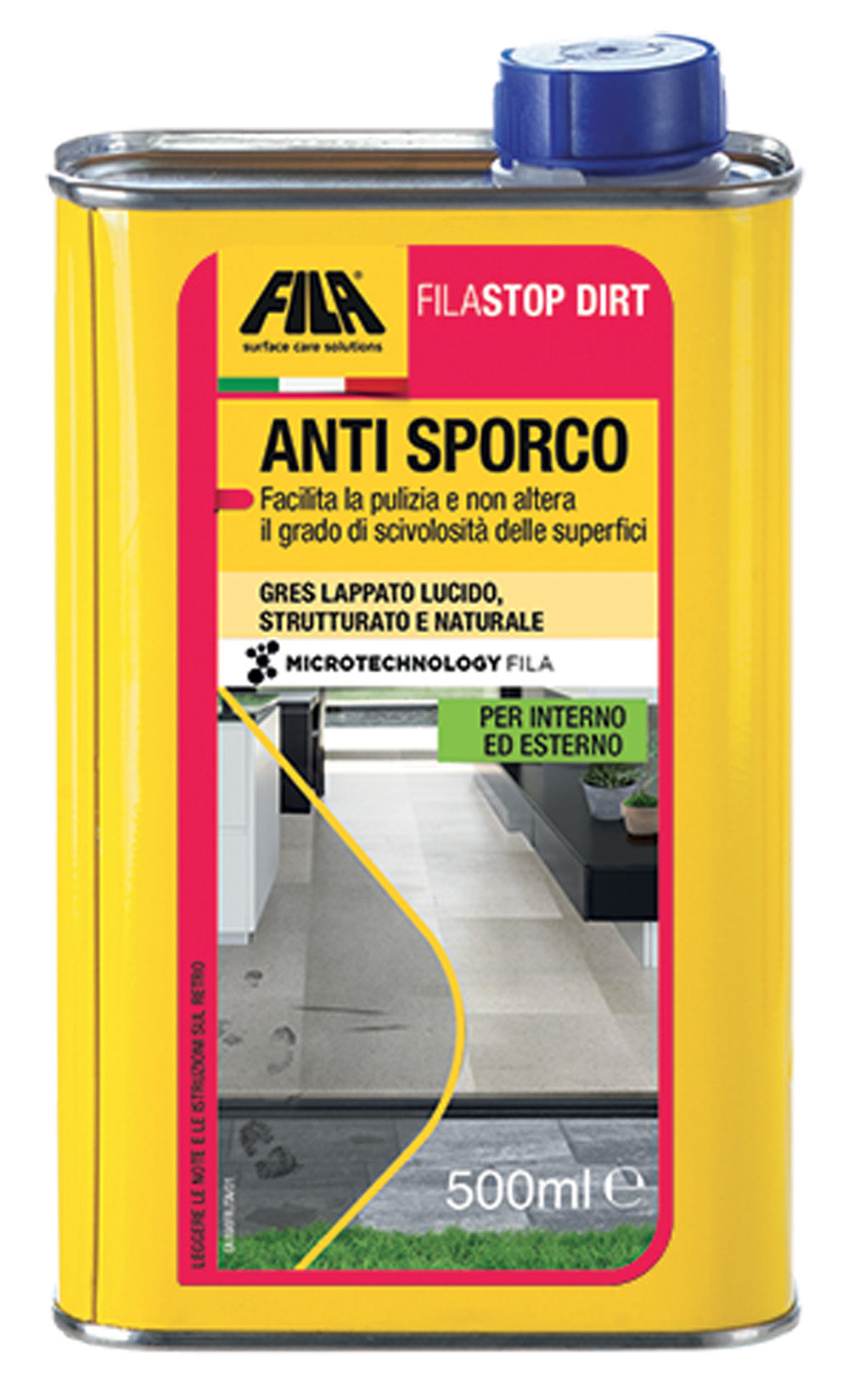 Fila Filastop Dirt Barriera Protettiva Anti Contro Sporco 500 ML Facilita Velocizza Pulizia Igiene Superfici Ideale Gres Strutturato Gres Naturale Gres Lappato Lucido