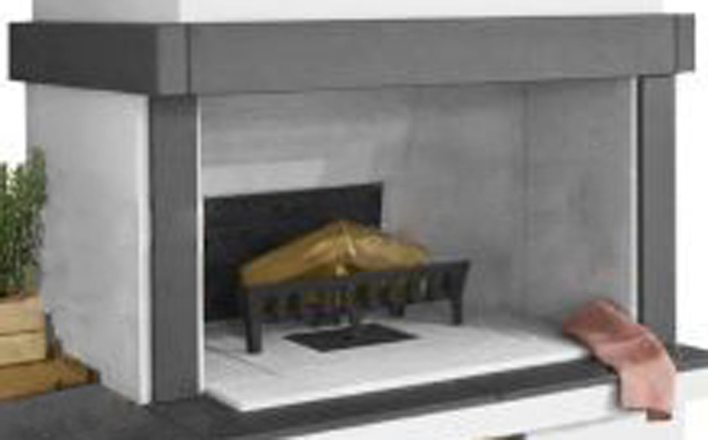 Palazzetti in Giardino Linosa Modulo Grill con Forno in Acciaio e Ampio Appoggio Focolare Elevato Spessore Barbecue Legna Piano Fuoco 116x70 Cassetto Cenere Basamento in Marmotech (graniglia di Marmo) Misura 292x101x232 cm 2000kg