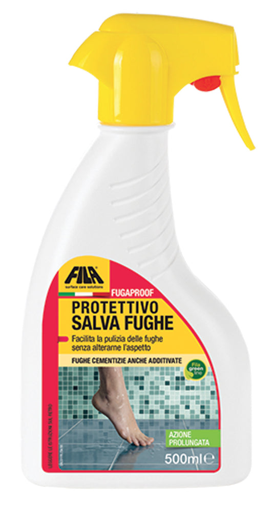 Fila Fugaproof Protettivo Antimacchia Per Fughe 500 ML Protegge Sanifica Fuga Cementizia Facilita Rimozione Sporco Pulizia Ordinaria Evita Assorbimento Acqua Macchie Superficie