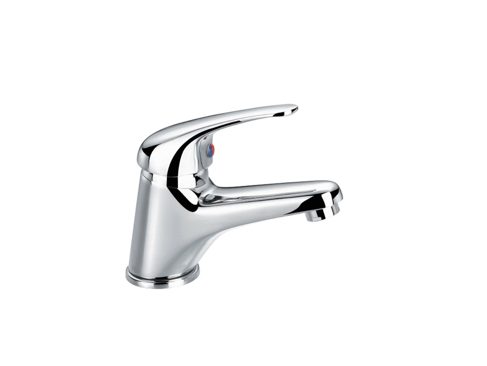Miscelatore Lavabo Con Piletta Scarico Automatico 1" 1/4" Duemmeggi Gamma Appoggio 1 Foro Monoforo 1 Leva Manopola Monocomando Stile Moderno Classico Contemporaneo Lunghezza 108,5 mm Altezza 114 mm Ottone Finitura Cromata Made in Italy Garanzia 5 Anni