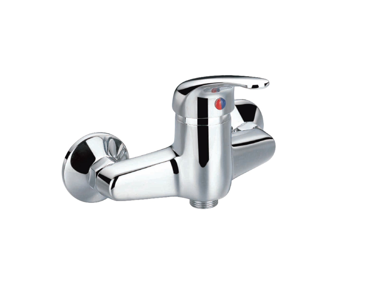 Miscelatore Doccia Esterno Attacco 1/2" Con Duplex E Set Doccia Duemmeggi Gamma Installazione Muro Parete 2 Fori 1 Leva Manopola Monocomando 1 Via Meccanico Stile Moderno Classico Contemporaneo Materiale Ottone Finitura Cromata Made in Italy Garanzia 5 An