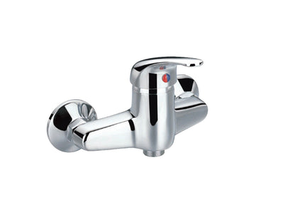 Miscelatore Doccia Esterno Attacco 1/2" Con Duplex E Set Doccia Duemmeggi Gamma Installazione Muro Parete 2 Fori 1 Leva Manopola Monocomando 1 Via Meccanico Stile Moderno Classico Contemporaneo Materiale Ottone Finitura Cromata Made in Italy Garanzia 5 An