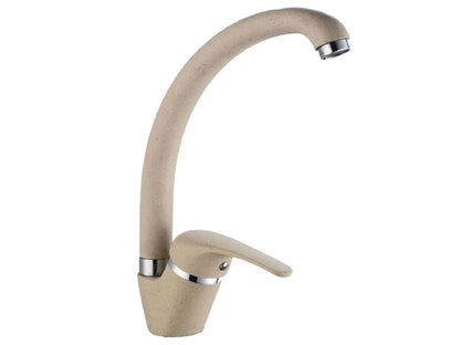 Miscelatore Lavello Canna Snodata Alta Duemmeggi Cucina Gamma Appoggio 1 Foro Monoforo 1 Leva Manopola Monocomando Stile Moderno Classico Contemporaneo Materiale Ottone Finitura Cromata E Fragranite Made in Italy Garanzia 5 Anni