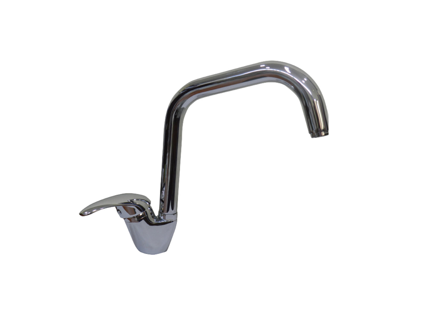 Miscelatore Lavello Cucina Lavatoio Canna Snodata Alta Idroformata Duemmeggi Gamma Appoggio 1 Foro Monoforo 1 Leva Manopola Monocomando Stile Moderno Classico Contemporaneo Materiale Ottone Finitura Cromata Made in Italy Garanzia 5 Anni