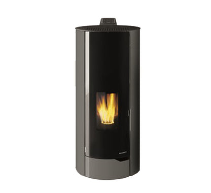 Stufa Pellet Aria Calda Ventilata Standard Palazzetti Ecofire Nina 8 Potenza 8,2 kW Grigio Argento