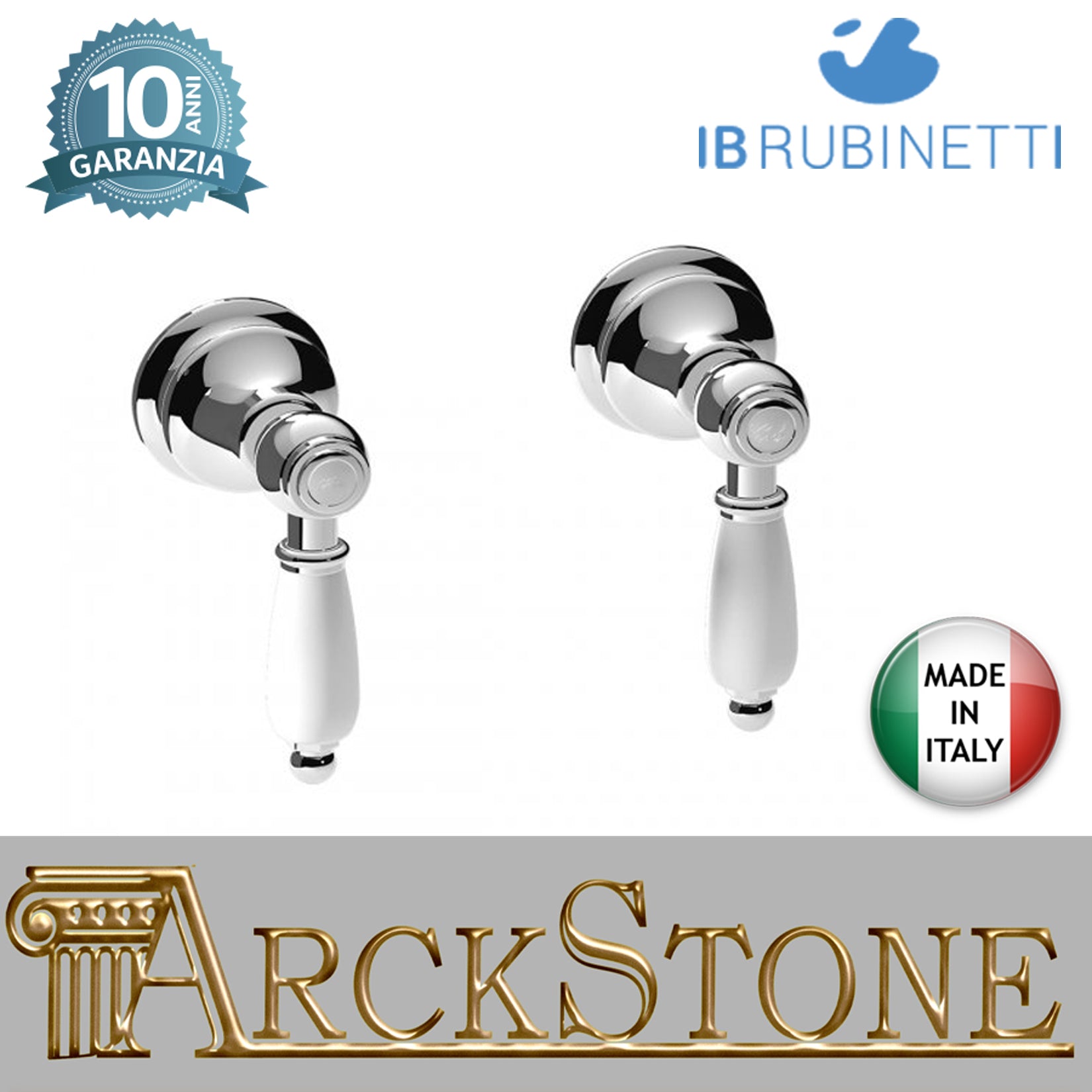 Rubinetti d'arresto doccia incasso due fori marca IB rubinetti modello Hermes Elle rubinetteria rubinetto ottone cromato bagno casa fontana finitura cromo rivenditore autorizzato campania arredo qualità garanzia 10 anni made in italy azienda certificata