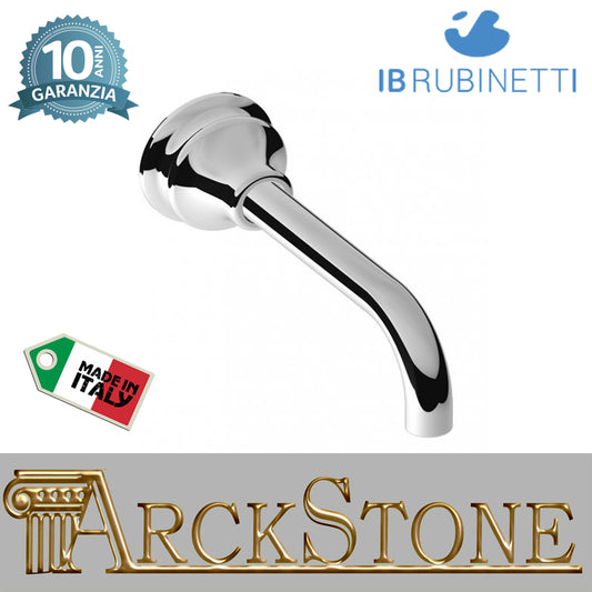 Bocca d'erogazione a parete marca IB rubinetti modello Hermes rubinetteria rubinetto ottone cromato bagno casa muro fontana finitura cromo rivenditore autorizzato campania arredamento arredo qualità made in italy azienda certificata garanzia 10 anni 