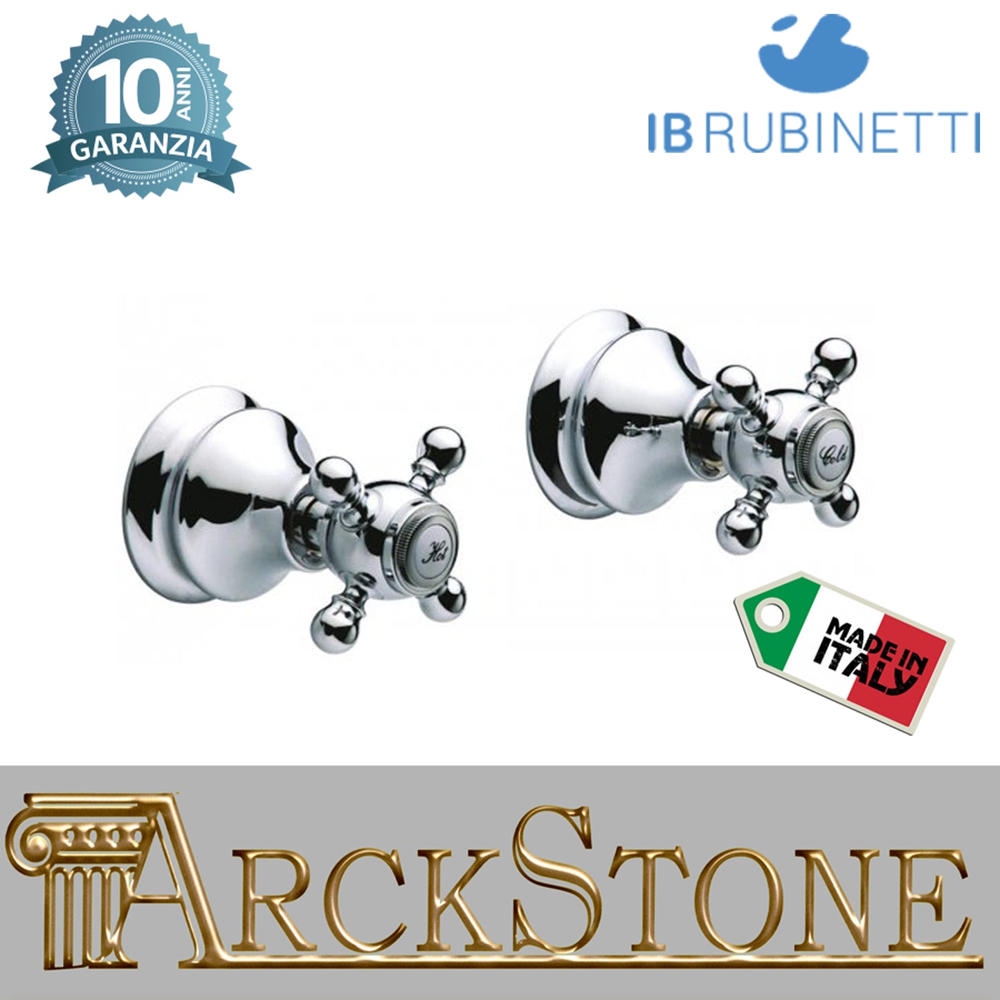 Rubinetti d'arresto doccia ad incasso due fori marca IB rubinetti modello Hermes rubinetteria rubinetto ottone cromato bagno casa muro fontana finitura cromo rivenditore autorizzato campania arredamento arredo azienda certificata garanzia 10 anni qualità 