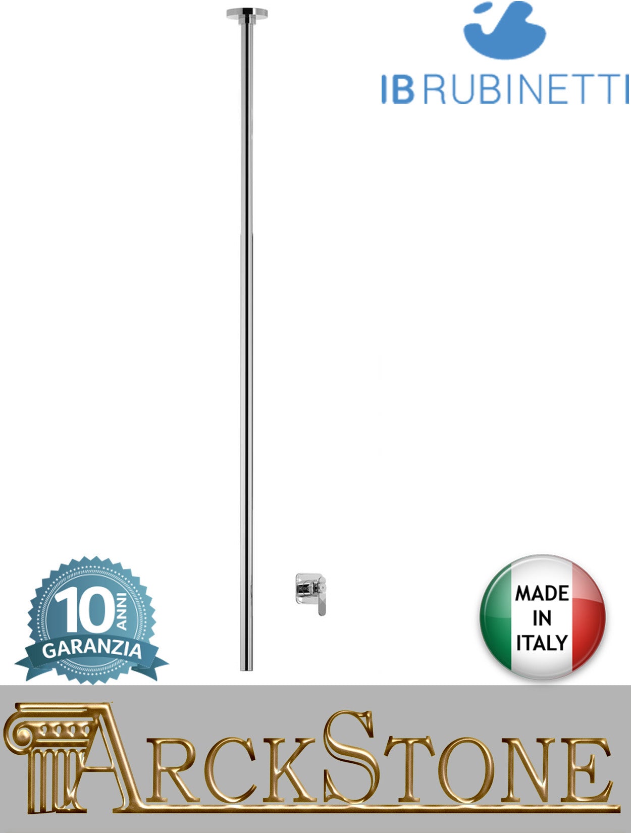 Miscelatore lavabo marca IB Rubinetti modello Bold Lever Flat finitura ottone cromato soffitto bocca comando remoto incluso rubinetto rubinetteria fontana mix acqua casa bagno rivenditore autorizzato campania napoli garanzia 10 anni qualità made in italy