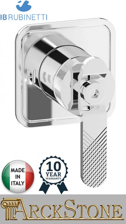 Miscelatore doccia marca IB Rubinetti modello Bold Lever Flat finitura ottone cromato incasso parete muro rubinetteria arredo bagno cromo arredamento casa azienda mix acqua rivenditore autorizzato campania napoli garanzia 10 anni qualità made in italy