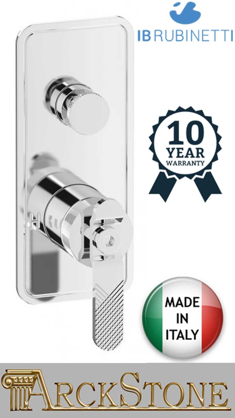 Miscelatore doccia marca IB Rubinetti modello Bold Lever Flat finitura ottone cromato incasso parete due vie deviatore muro rubinetteria arredo bagno cromo azienda mix acqua rivenditore autorizzato campania napoli garanzia 10 anni qualità made in italy