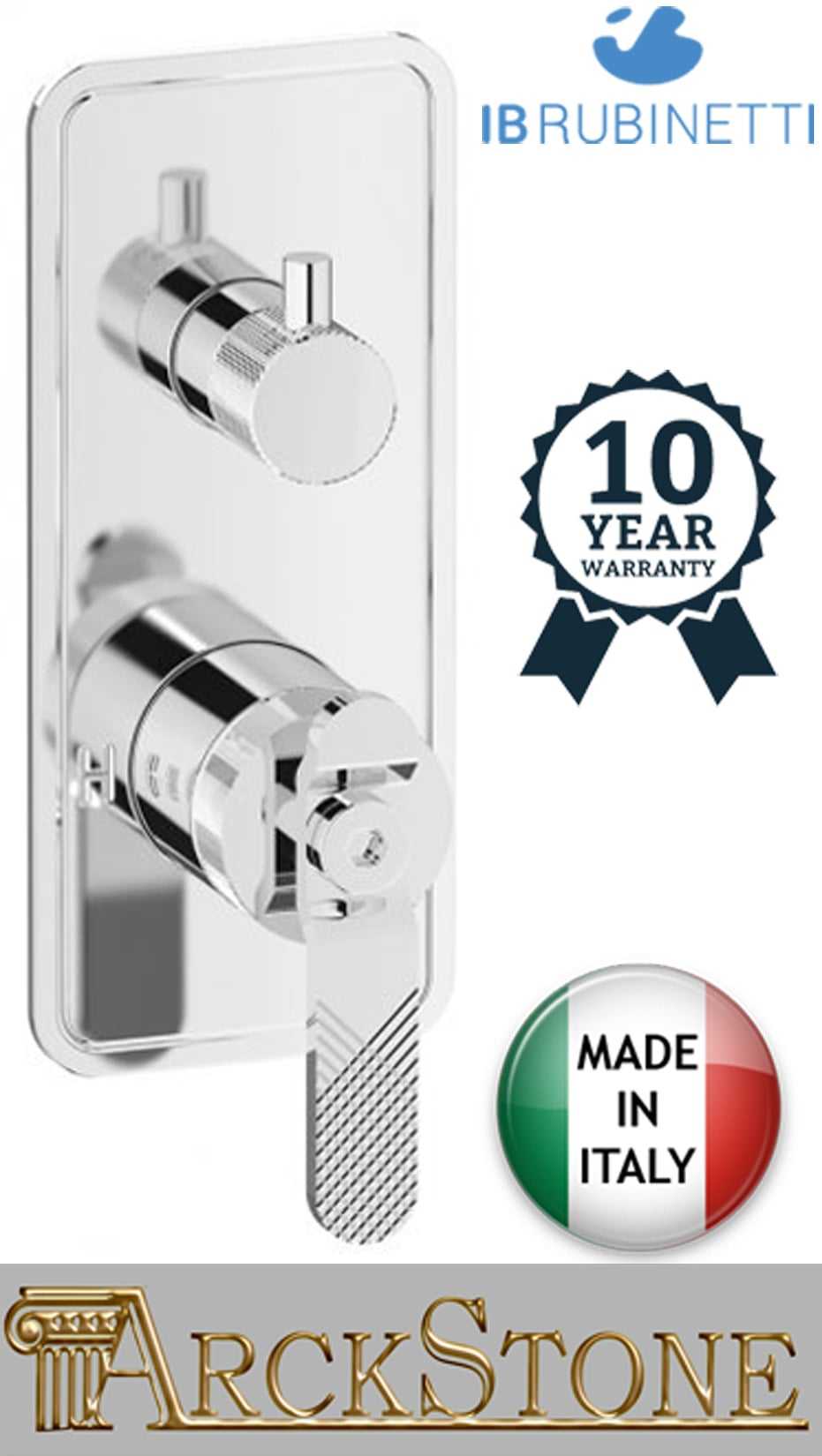 Miscelatore doccia marca IB Rubinetti modello Bold Lever Flat finitura ottone cromato incasso parete tre vie deviatore muro rubinetteria arredo bagno cromo azienda mix acqua rivenditore autorizzato campania napoli garanzia 10 anni qualità made in italy