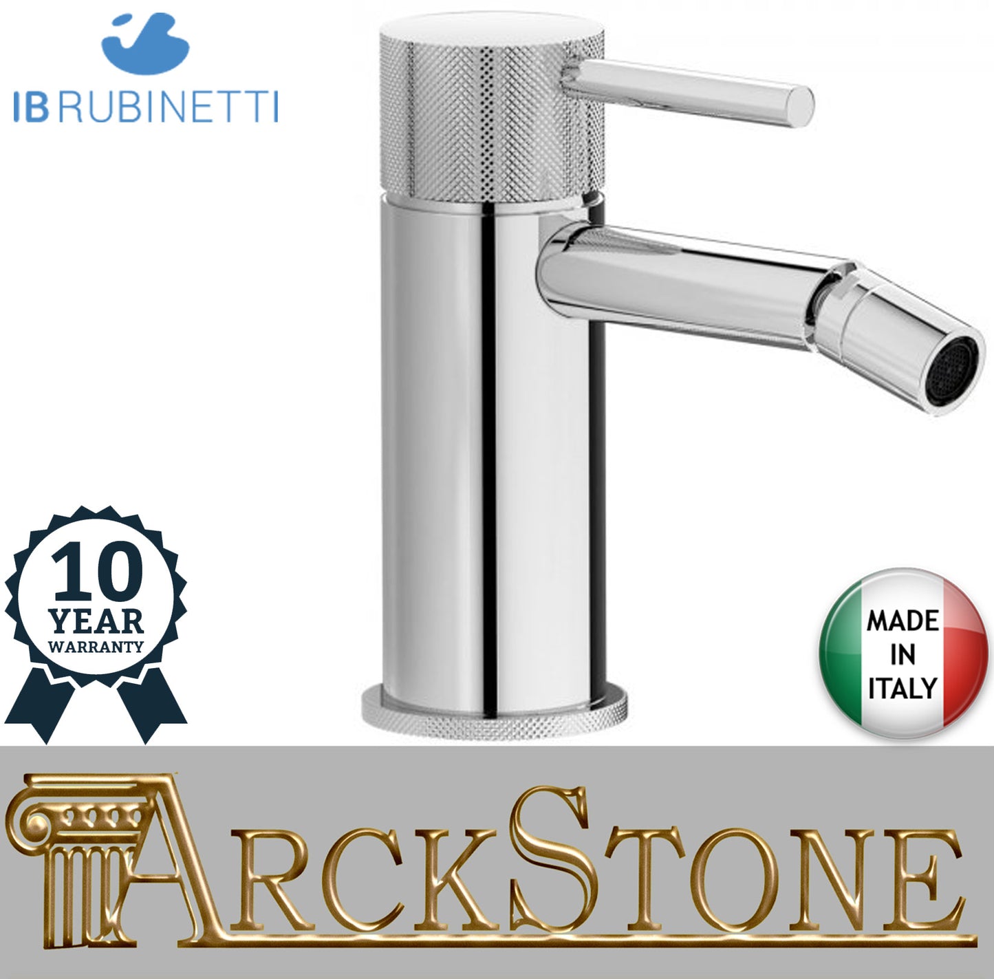 Miscelatore Bidet IB Rubinetti Industria Completo Di Piletta Di Scarico Click-Clack Materiale Ottone Finitura Cromata