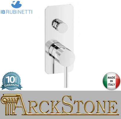 Miscelatore Doccia Incasso A Due Vie Completo IB Rubinetti Industria Materiale Ottone Finitura Cromata