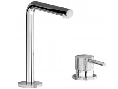 Miscelatore Lavabo A Due Fori Appoggio IB Rubinetti Industria Materiale Ottone Finitura Cromata