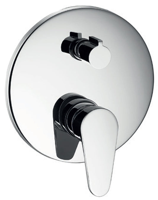 Miscelatore Incasso Doccia Con Deviatore Piastra Lusso Meccanico Duemmeggi Sky Installazione Muro Parete 2 Vie 2 Fori Meccanico 1 Leva Monocomando Stile Moderno Materiale Ottone Finitura Cromata Made in Italy Garanzia 5 Anni