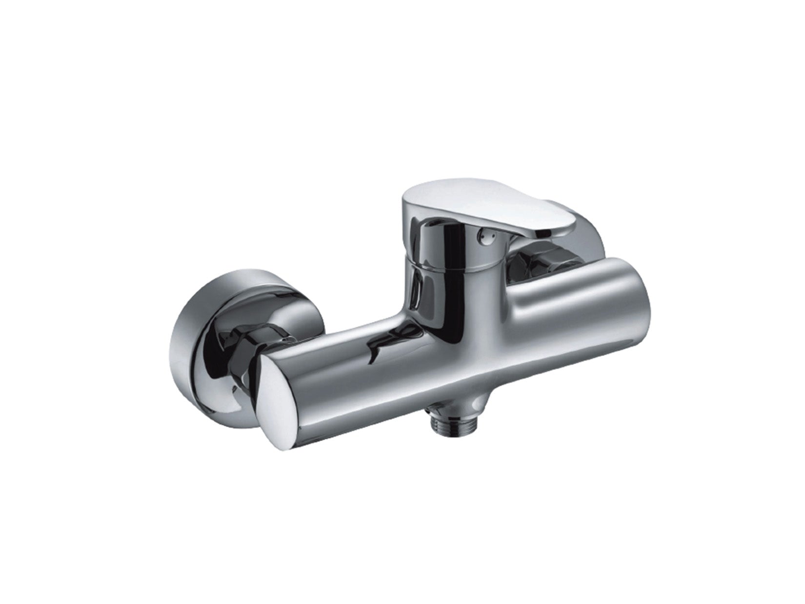 Miscelatore Doccia Esterno Attacco 1/2" Con Duplex E Set Doccia Duemmeggi Sky Installazione Parete Muro 3 Fori Meccanico Doccetta Stile Moderno 1 Via 1 Leva Manopola Monocomando Materiale Ottone Finitura Cromata Made in Italy Garanzia 5 Anni