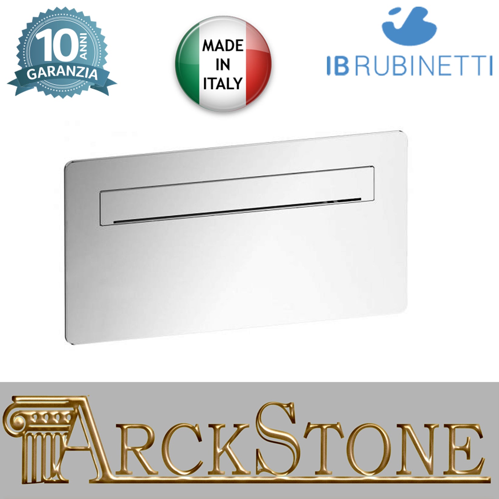 Bocca d'erogazione soffione a sfioro marca IB rubinetti modello K2 rubinetteria rubinetto ottone cromato cascata bagno casa parete fontana finitura cromo rivenditore autorizzato campania arredamento garanzia 10 anni azienda 