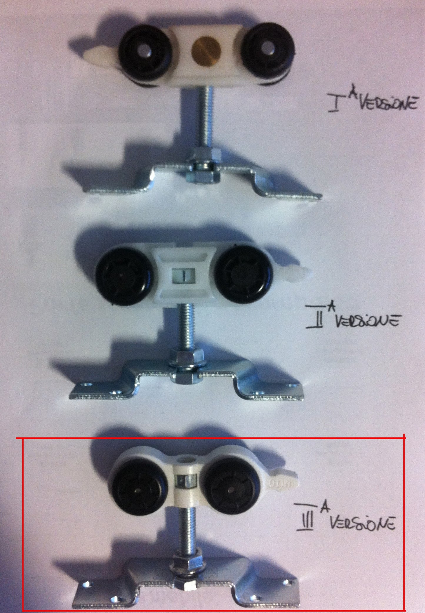 1 kit carrello per controtelai classici mito versione 3 + trasporto = € 65,00 compreso di spedizione