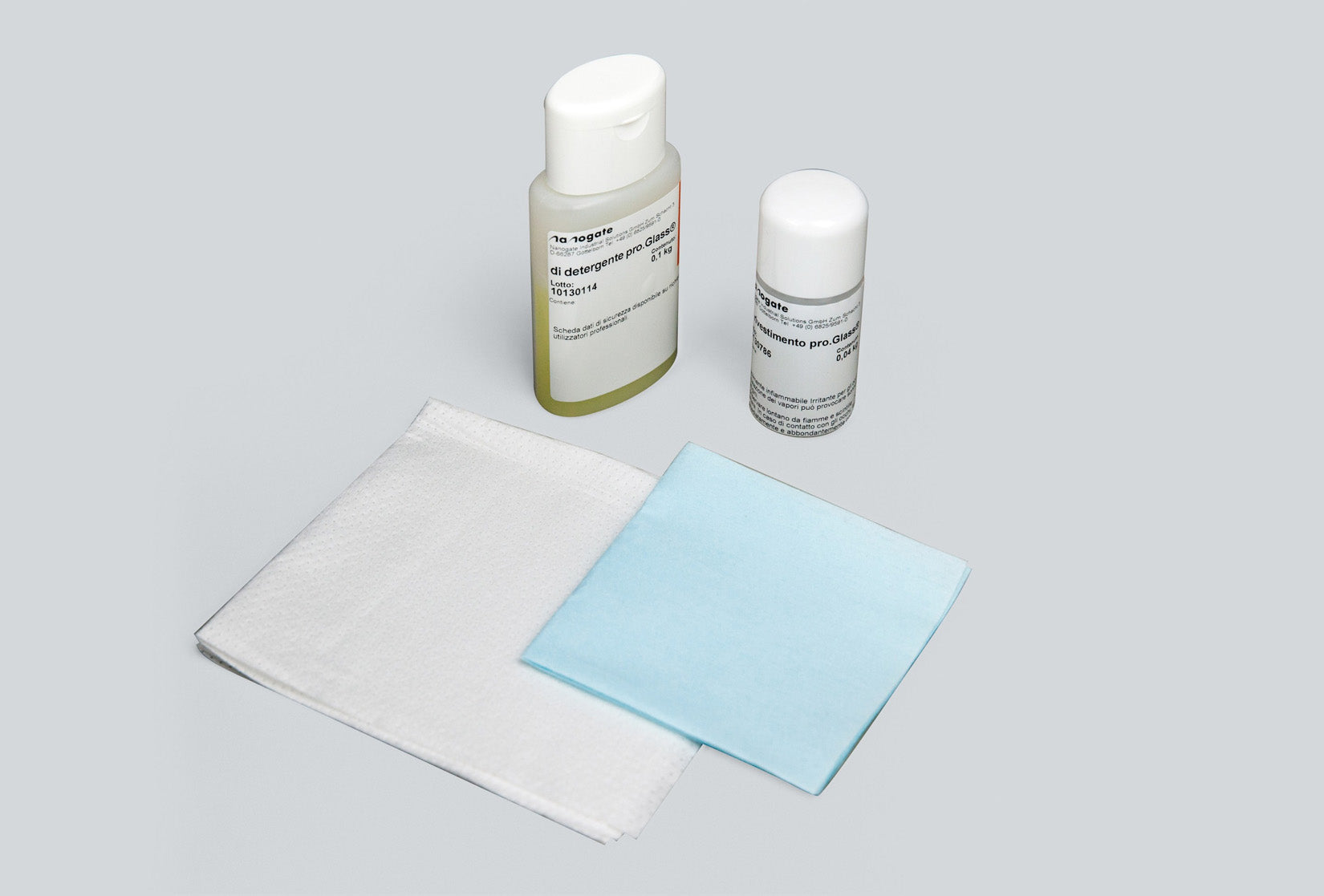 Novellini Kit trattamento anticalcare detergente rivestimento guanti Panno