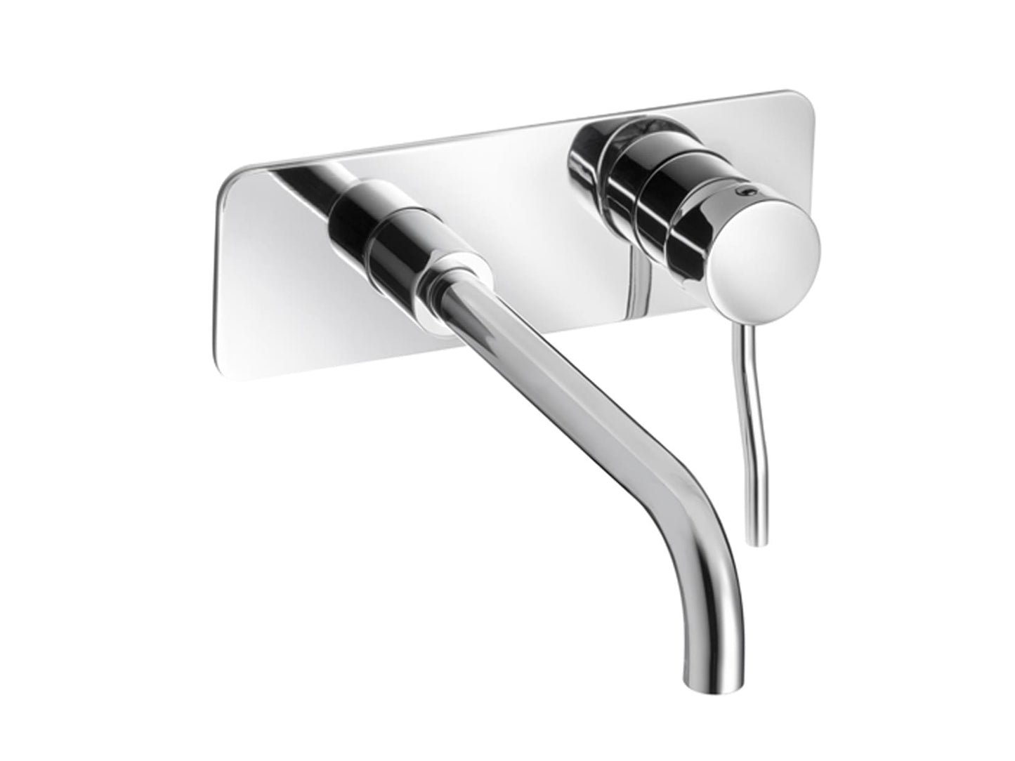 Miscelatore lavabo a parete completo di piletta di scarico Click-Clack marca IB rubinetti modello Kusasi rubinetteria rubinetto ottone cromato bagno fontana finitura cromo rivenditore autorizzato campania arredamento garanzia 10 anni azienda certificato