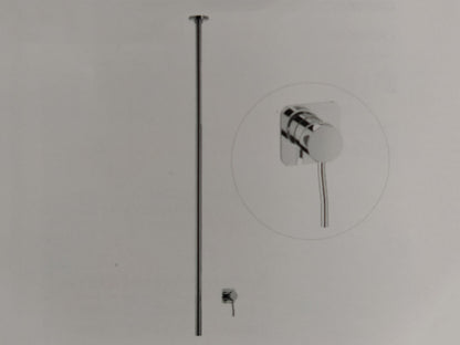 Miscelatore bocca da soffitto alimentata con comando remoto incluso marca IB rubinetti modello Kusasi rubinetteria rubinetto ottone cromato bagno fontana finitura cromo rivenditore autorizzato campania arredamento garanzia 10 anni azienda certificata