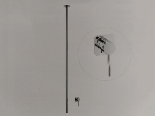 Miscelatore bocca da soffitto alimentata con comando remoto incluso marca IB rubinetti modello Kusasi rubinetteria rubinetto ottone cromato bagno fontana finitura cromo rivenditore autorizzato campania arredamento garanzia 10 anni azienda certificata