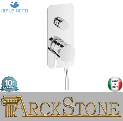 Miscelatore doccia incasso due vie completo marca IB rubinetti modello Kusasi rubinetteria rubinetto ottone cromato bagno fontana finitura cromo rivenditore autorizzato campania arredamento garanzia 10 anni azienda certificata made in italy