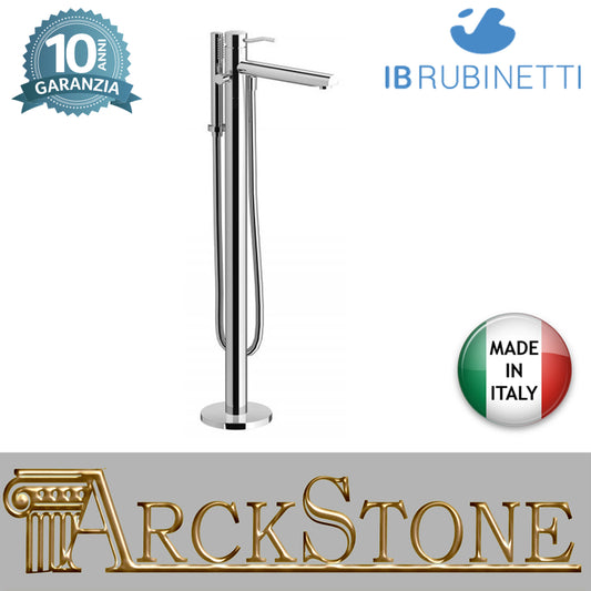 Miscelatore bordo vasca da terra completo di kit doccia marca IB rubinetti modello Kusasi rubinetteria rubinetto ottone cromato bagno fontana finitura cromo rivenditore autorizzato campania arredamento garanzia 10 anni azienda certificata made in italy