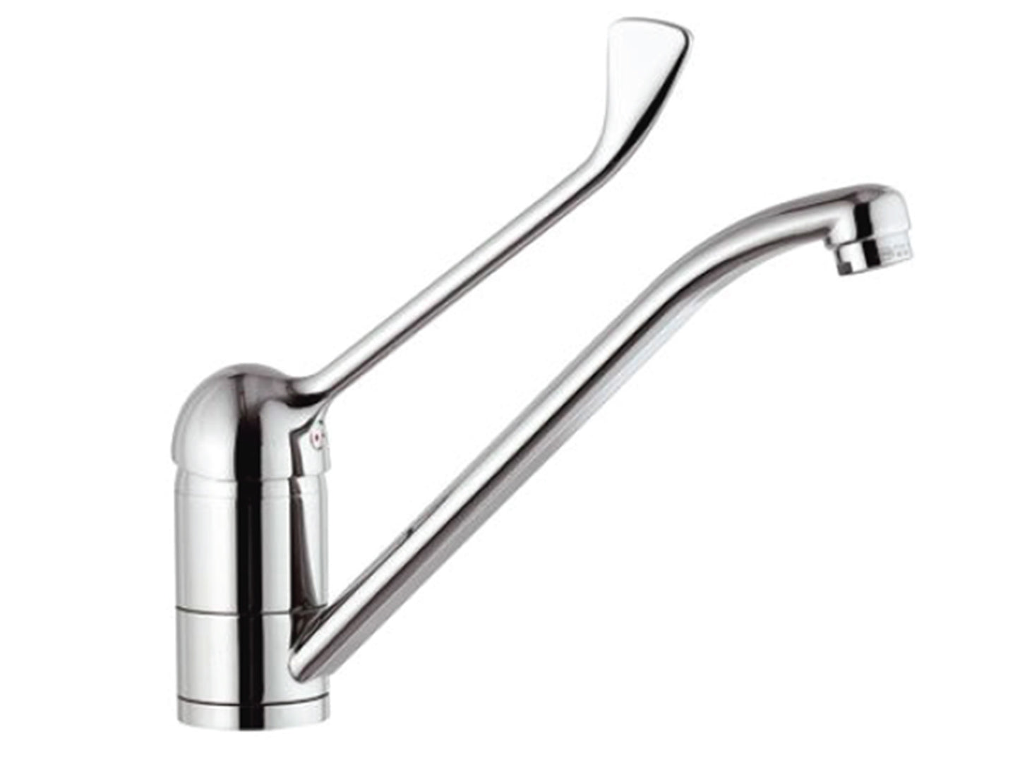 Miscelatore Lavello Lavatoio Canna Fusa Con Leva Clinica Duemmeggi Cucina Installazione Appoggio Monoforo 1 Foro 1 Leva Manopola Monocomando Stile Classico Materiale Ottone Finitura Cromata Made in Italy Garanzia 5 Anni