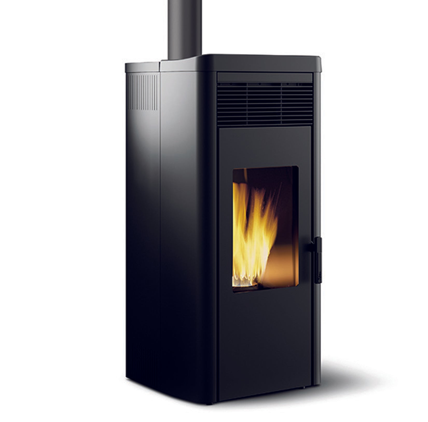 Stufa Pellet Aria Ventilata Canalizzabile Royal Palazzetti Lea Air 90 US Nero 9,9 Kw Con Uscita Fumi Superiore