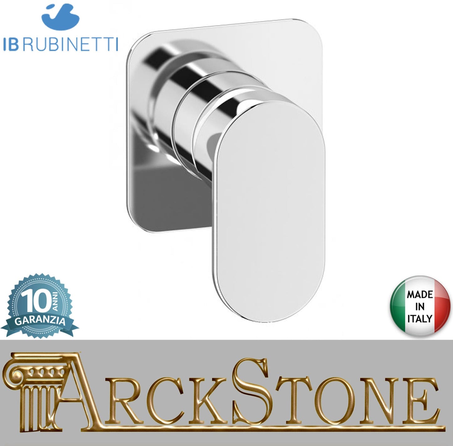 Miscelatore doccia incasso una via completo marca IB rubinetti modello LoveMe rubinetteria rubinetto ottone cromato bagno fontana finitura cromo rivenditore autorizzato campania arredamento garanzia 10 anni made in italy azienda certificata qualità