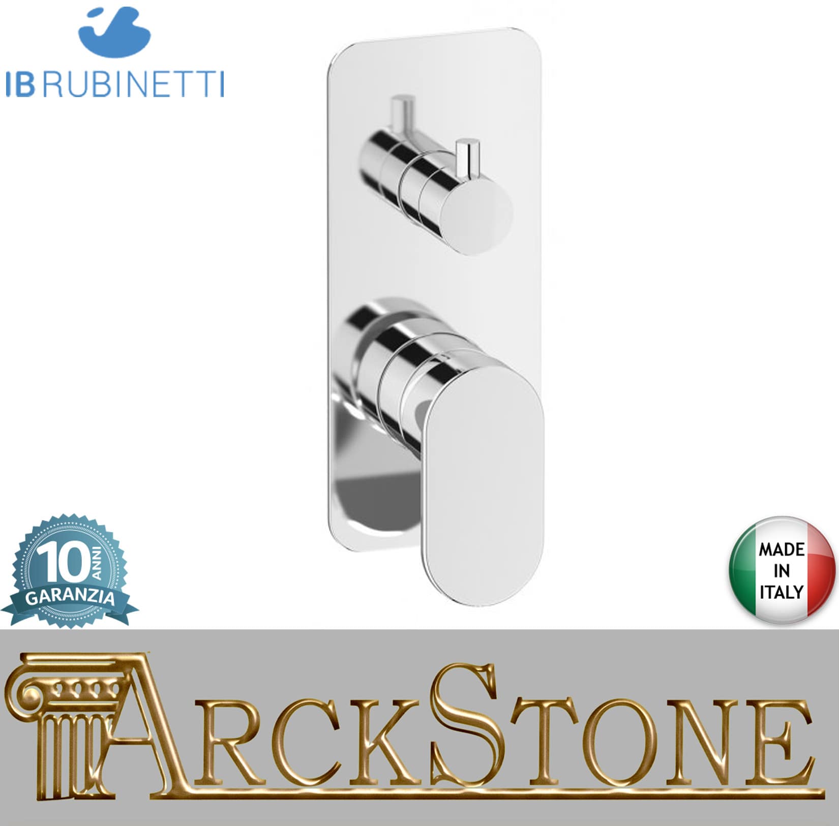 Miscelatore doccia incasso tre vie completo marca IB rubinetti modello LoveMe rubinetteria rubinetto ottone cromato bagno fontana finitura cromo rivenditore autorizzato campania arredamento garanzia 10 anni made in italy azienda certificata qualità