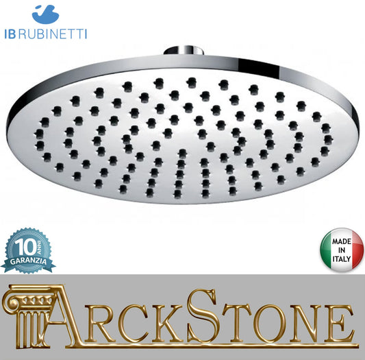 IB Rubinetti Shower Heads Soffione Doccia Rotondo Installazione A Soffitto / Muro Misura Diametro Ø201 mm Uscita Acqua Pioggia Stile Moderno Materiale Ottone Finitura Cromata