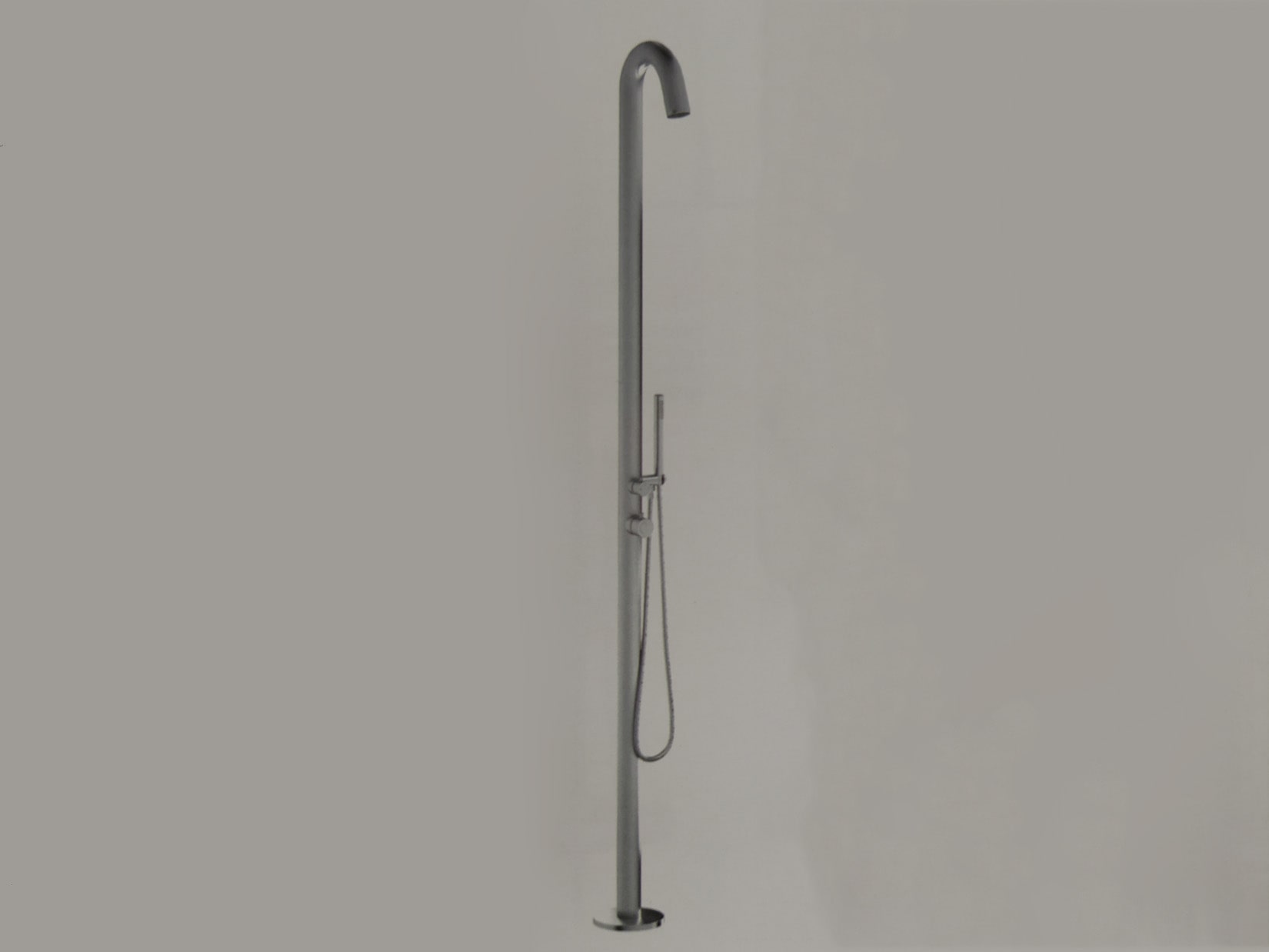 IB Rubinetti SHOWER COLUMNS Gruppo Colonna Doccia Attrezzata Multifunzione A Pavimento Da Terra Miscelatore Meccanico Materiale Acciaio Finitura Nickel Spazzolato Senza Idromassaggio Con Doccetta E Flessibile