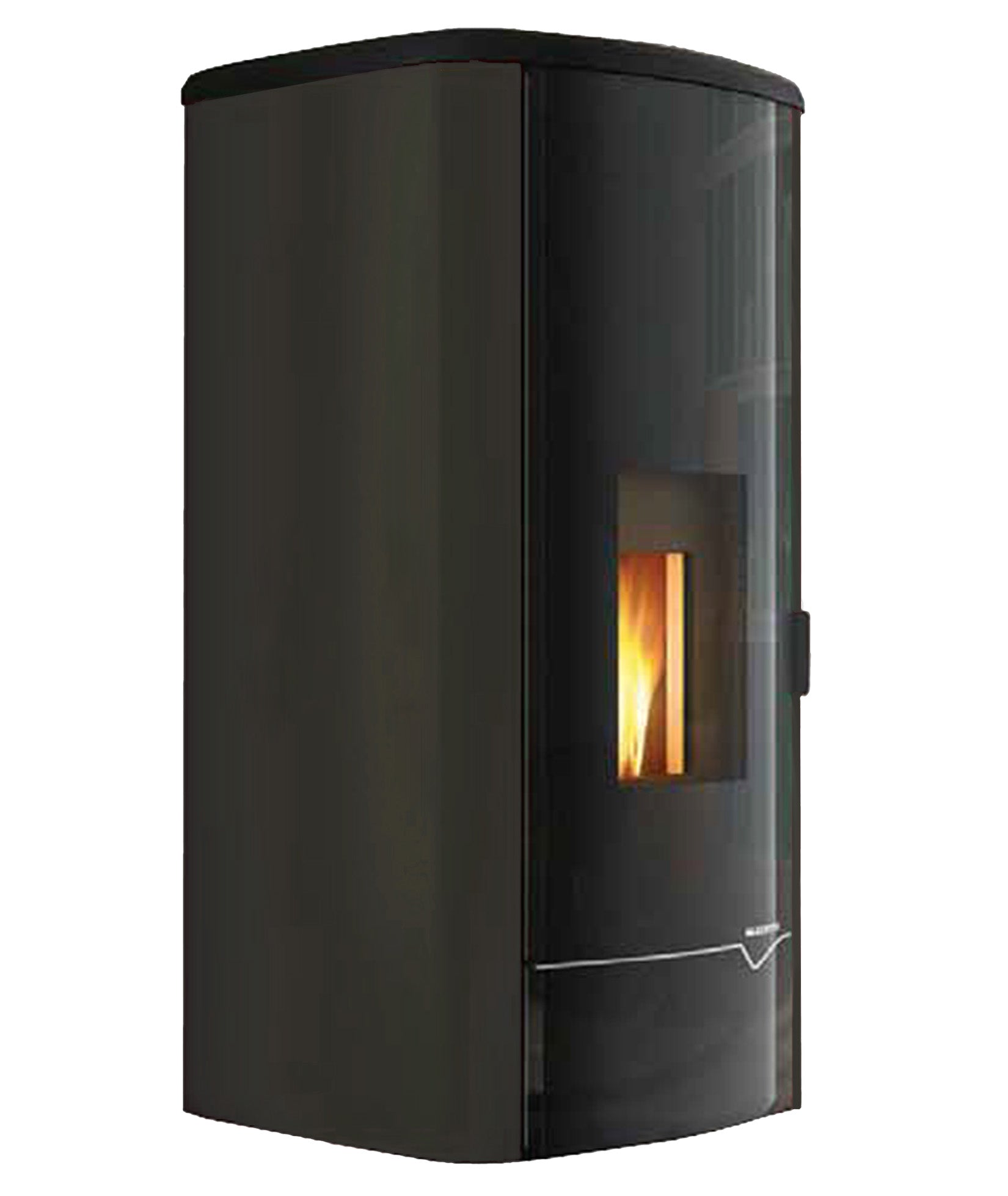 Termo Stufa Pellet Ermetica Palazzetti Mirella Idro 10 Potenza 9,3 kW Rivestimento Colore Moka