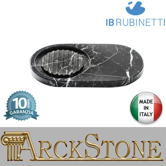 Porta sapone e posa oggetti marca IB rubinetti modello Marmo finitura Marmo nero Marquina rivenditore autorizzato vassoio parete accessori bagno arredamento campania garanzia 10 anni azienda certificata made in italy