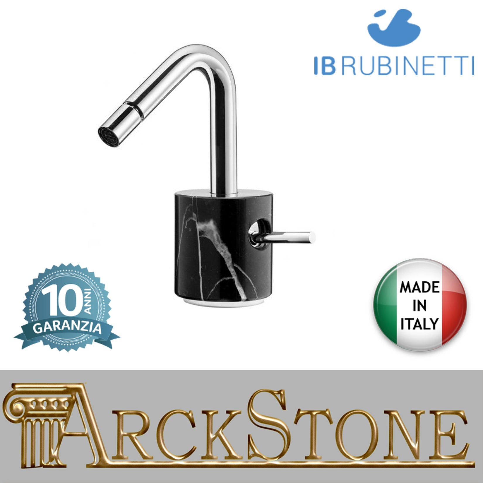 Miscelatore bidet marmo nero Marquina marca IB rubinetti modello Marmo rubinetteria rubinetto ottone cromato bagno fontana finitura cromo rivenditore autorizzato campania arredamento qualità made in italy azienda certificata garanzia 10 anni