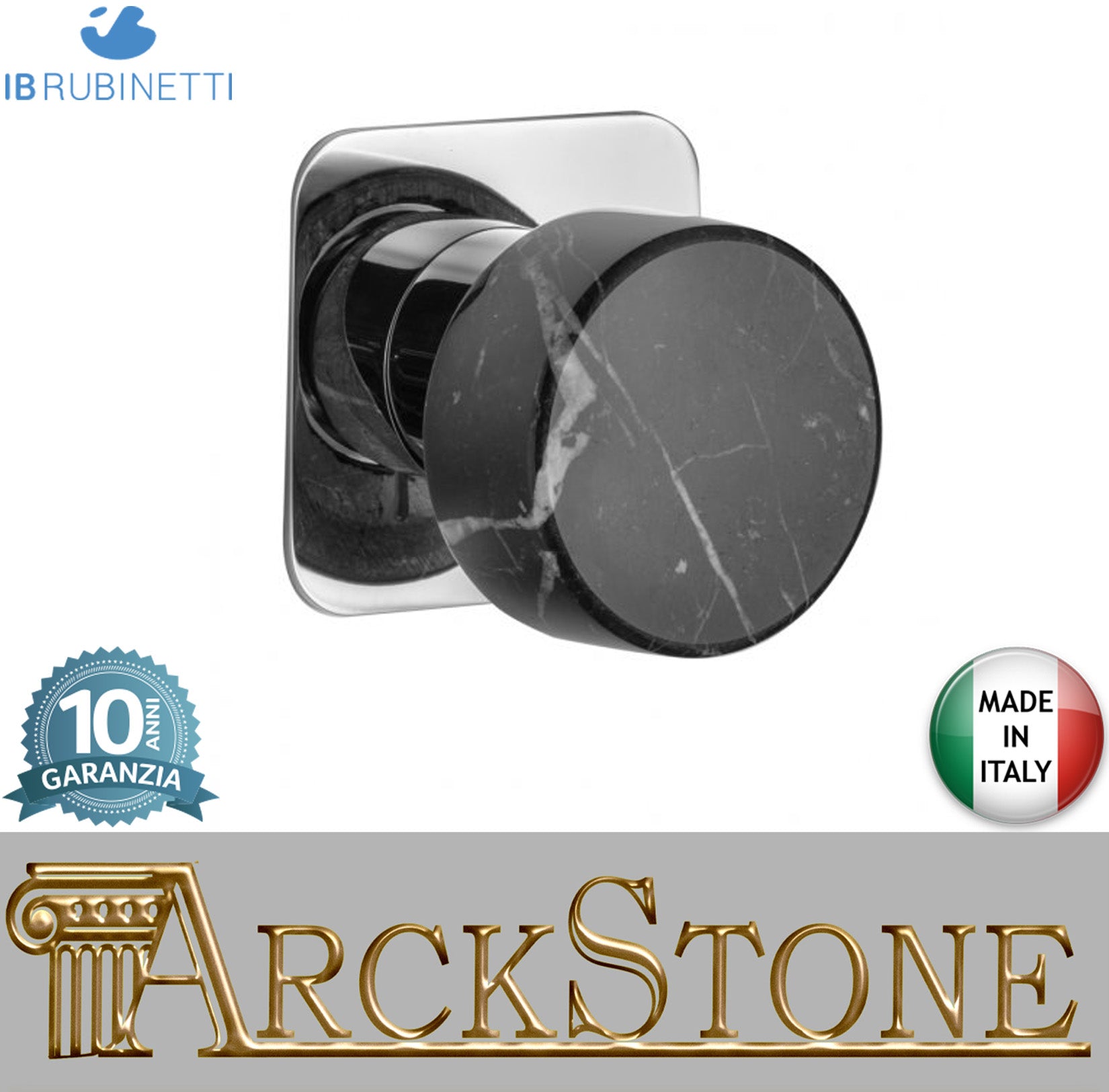Miscelatore doccia incasso una via marmo nero Marquina marca IB rubinetti modello Marmo rubinetteria rubinetto ottone cromato bagno fontana finitura cromo rivenditore autorizzato campania arredamento qualità made in italy azienda certificata