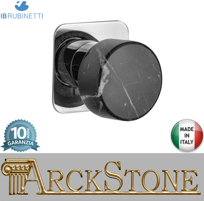 Miscelatore doccia incasso una via marmo nero Marquina marca IB rubinetti modello Marmo rubinetteria rubinetto ottone cromato bagno fontana finitura cromo rivenditore autorizzato campania arredamento qualità made in italy azienda certificata