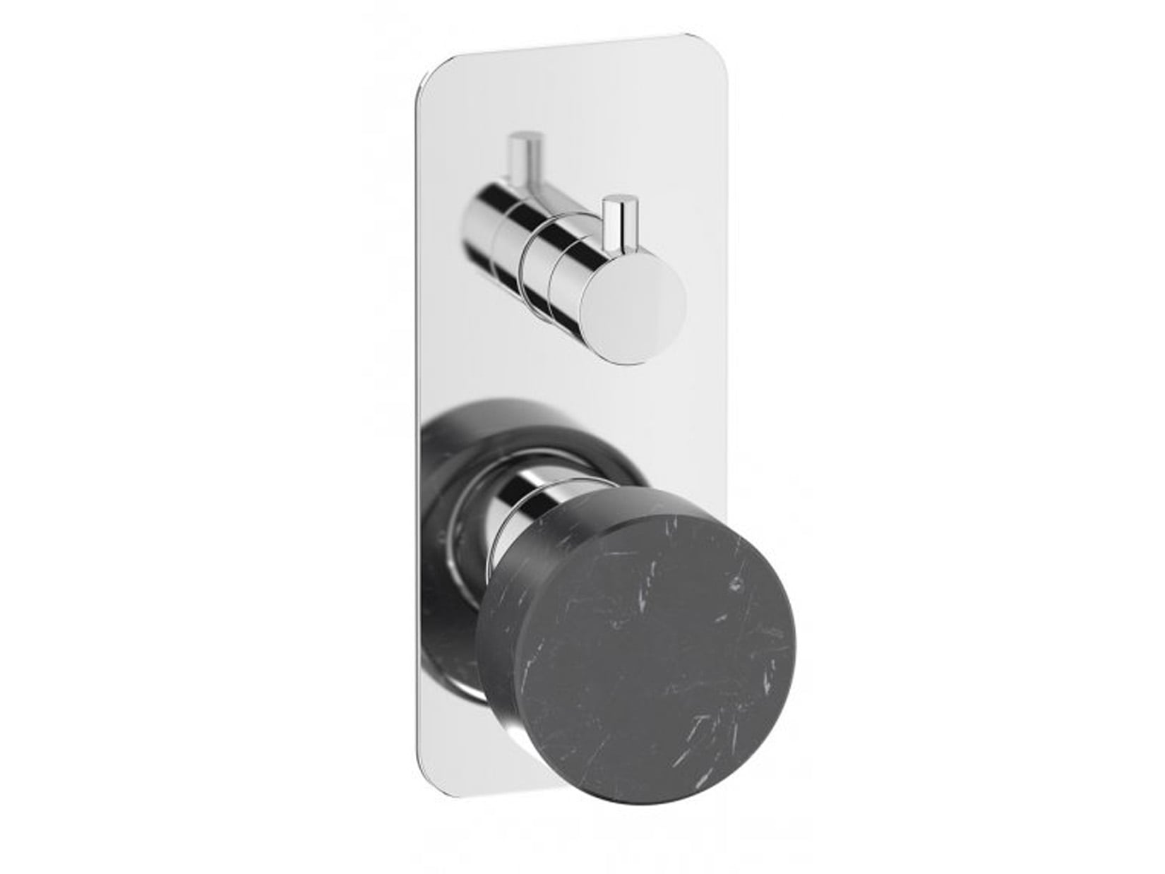 Miscelatore doccia incasso tre vie marmo nero Marquina marca IB rubinetti modello Marmo rubinetteria rubinetto ottone cromato bagno fontana finitura cromo rivenditore autorizzato campania arredamento qualità made in italy azienda certificata