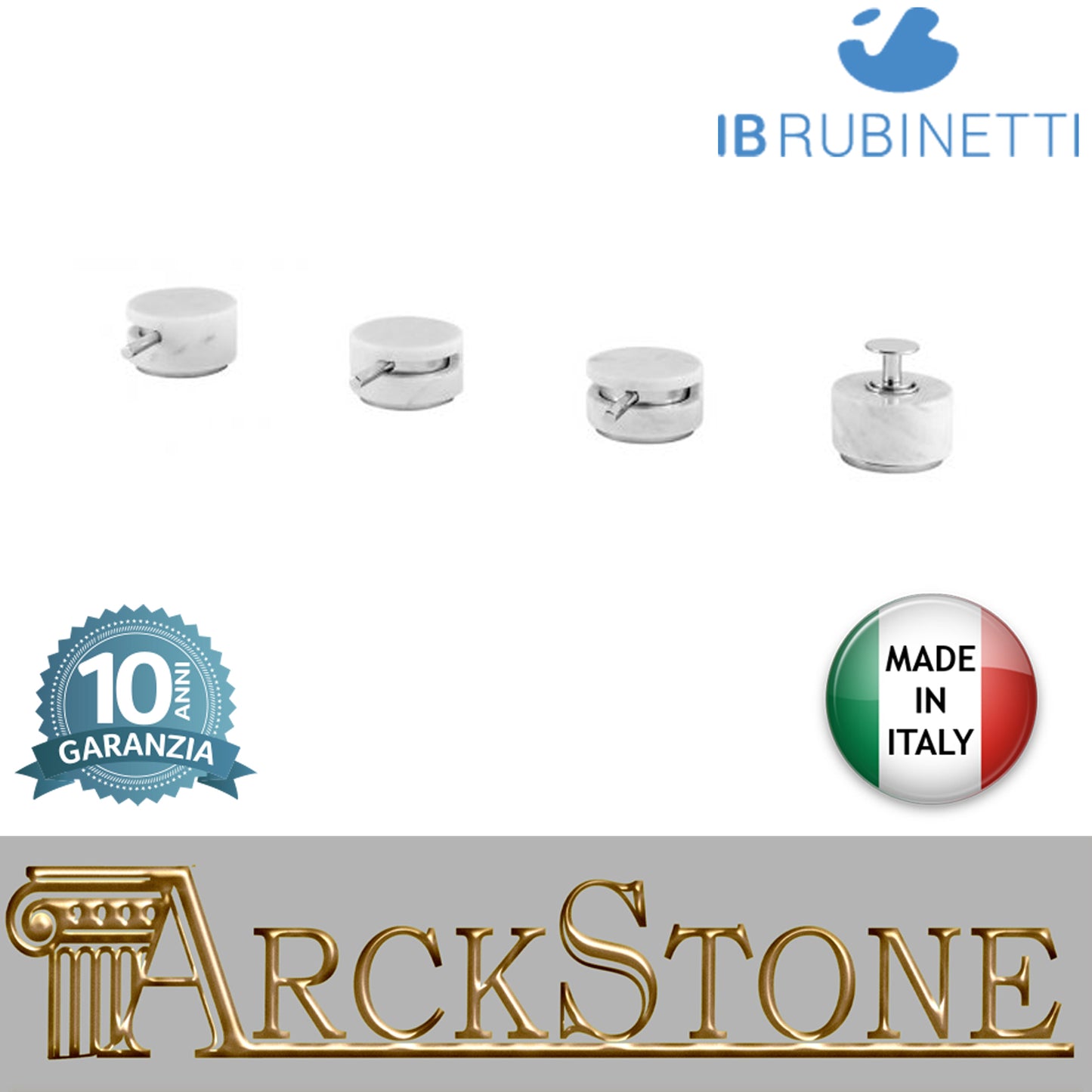 Batteria bordo vasca quattro fori con riempimento da troppo-pieno marmo bianco Carrara marca IB rubinetti modello Marmo rubinetteria rubinetto ottone cromato bagno fontana finitura cromo rivenditore autorizzato campania arredamento qualità made in italy 