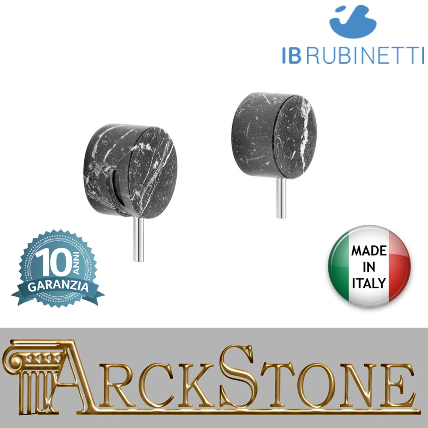 Rubinetti d'arresto doccia incasso una via marmo nero Marquina marca IB rubinetti modello Marmo rubinetteria rubinetto ottone cromato bagno fontana finitura cromo rivenditore autorizzato campania arredamento garanzia 10 anni qualità made in italy