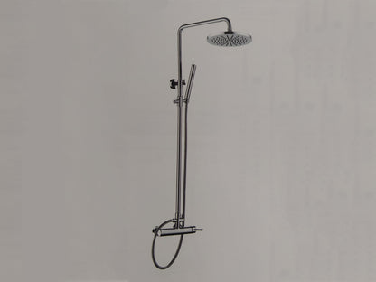 IB Rubinetti SHOWER COLUMNS Gruppo Colonna Doccia Whynot Attrezzata Multifunzione A Parete Frontale Miscelatore Meccanico Materiale Ottone Finitura Cromata Senza Indromassaggio Con Doccetta E Soffione Anticalcare