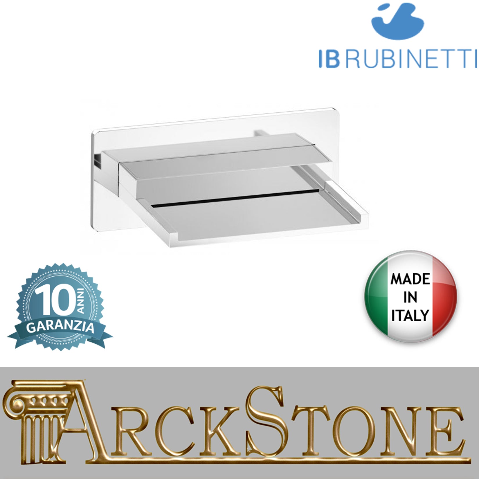 Bocca d'erogazione soffione esterno completo marca IB rubinetti modello MilanoTorino rubinetteria rubinetto ottone cromato bagno fontana finitura cromo rivenditore autorizzato campania arredamento qualità made in italy azienda certificata garanzia 10 anni