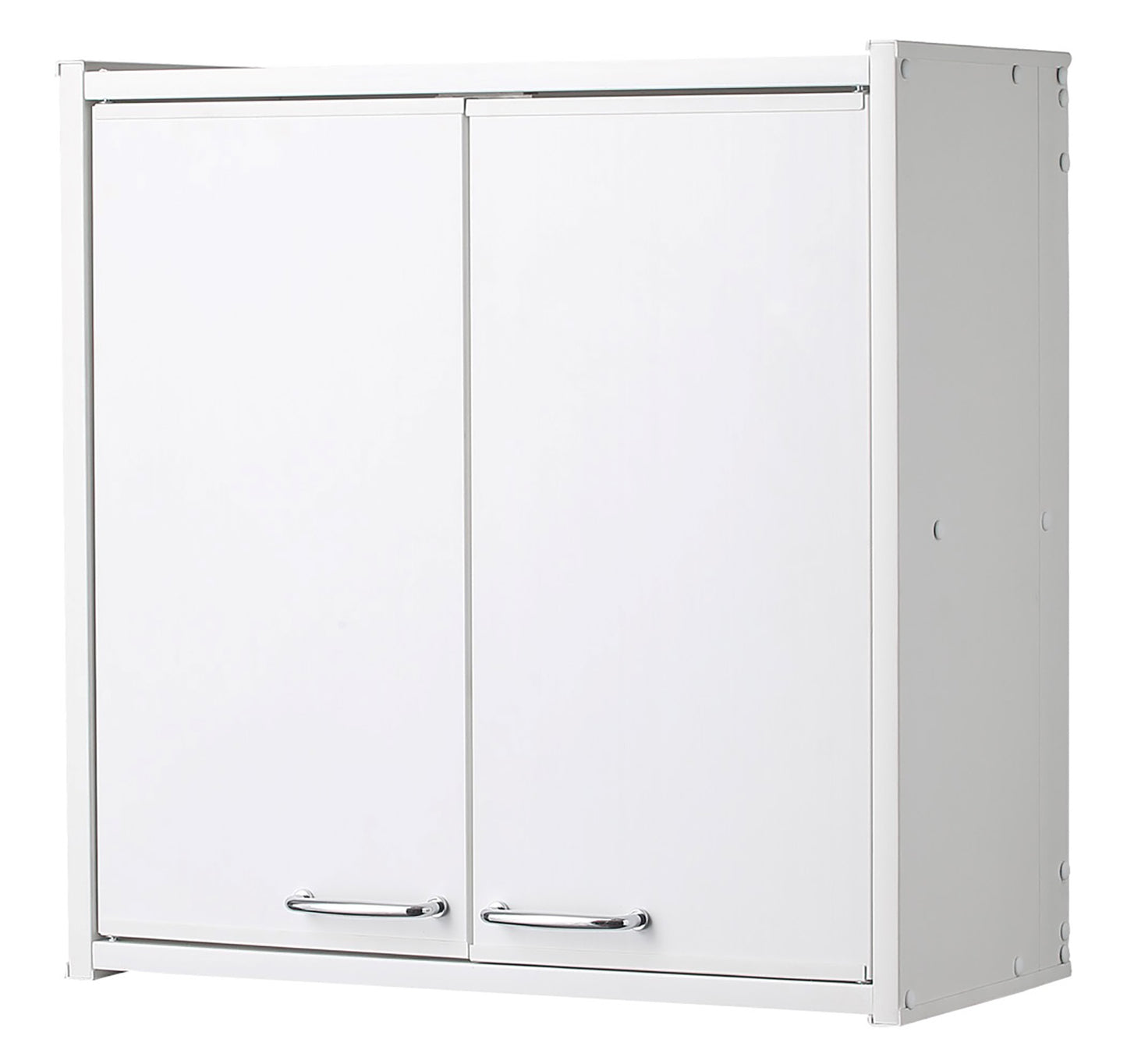 Pensile Negrari PVC Interno Esterno Kit Montaggio Bianco Misura 59x21 H59 cm Plastica Resina Ante Antine Sportelli Battenti Mobile Armadio Sospeso Muro Parete Arredamento Bagno Lavanderia Arredo Giardino Terrazzo Balcone Maniglie Resistente Acqua Pioggia