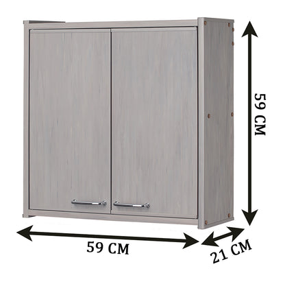 Pensile Negrari PVC Interno Esterno Kit Montaggio Rovere L59 P21 H59 cm Plastica Resina Ante Antine Sportelli Battenti Mobile Armadio Sospeso Muro Parete Arredamento Bagno Lavanderia Arredo Giardino Terrazzo Balcone Maniglie Resistente Acqua Sole Pioggia 