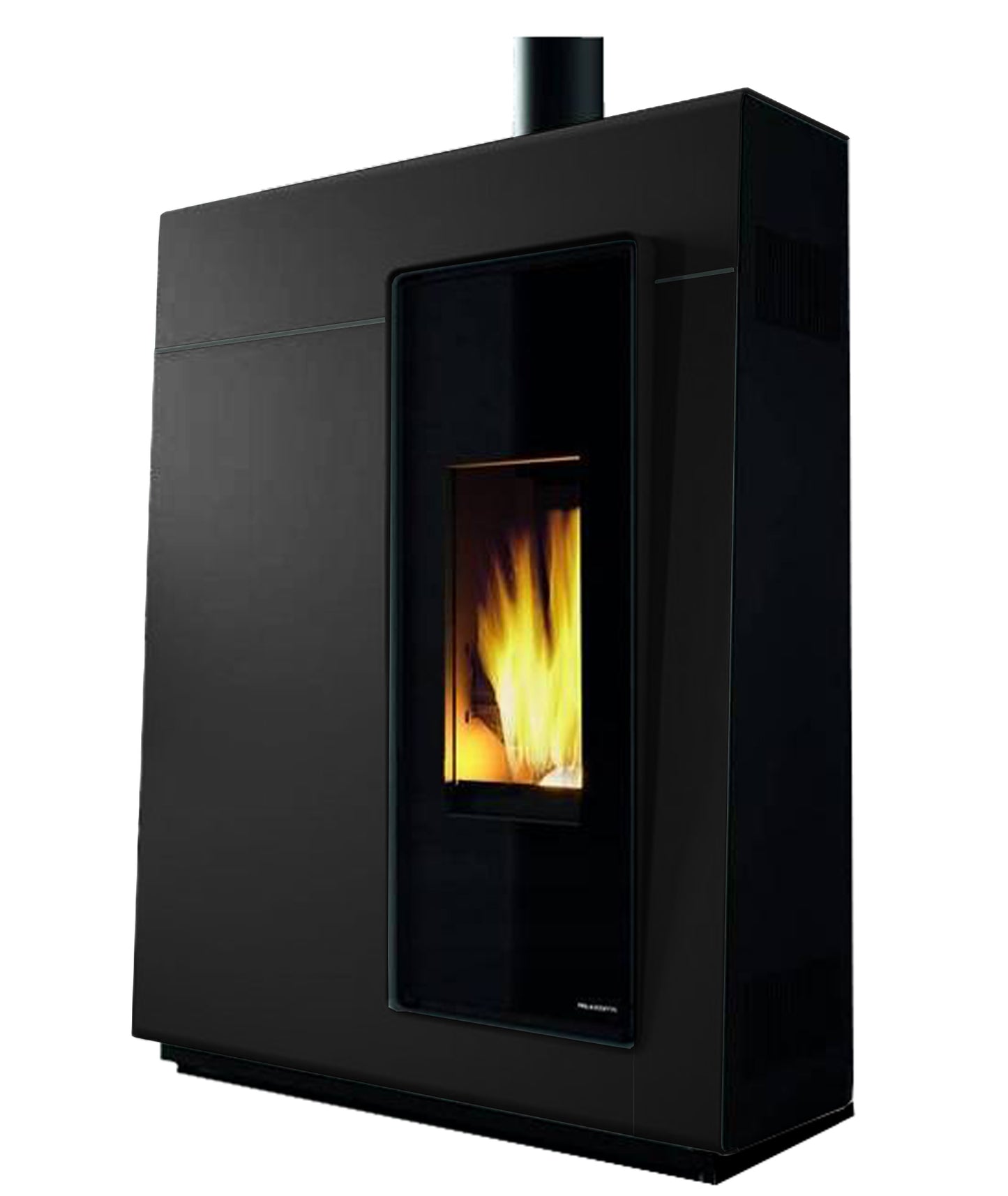 Stufa Pellet Aria Calda Ventilata Canalizzata Ermetica Slim Palazzetti Michelle 8 US Potenza 8 KW Nero Ridotta Salvaspazio